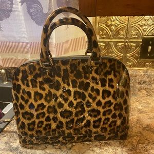 Guess leopard satchel